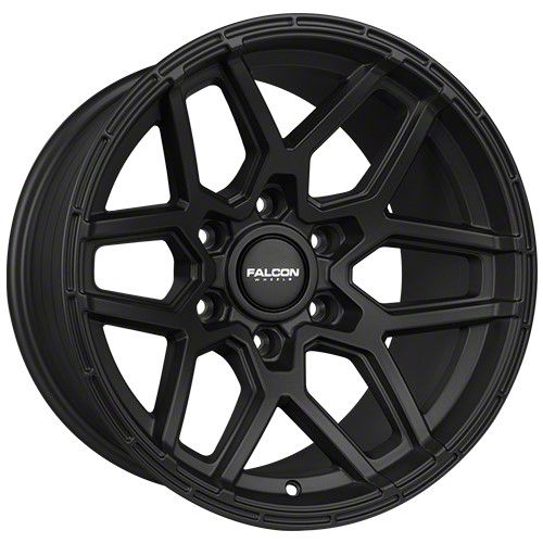 Falcon Wheels T9 Series Full Matte Black 6-Lug Wheel; 17x9; -25mm Offset (22-23 Tundra)