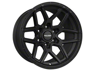 Falcon Wheels T9 Series Full Matte Black 6-Lug Wheel; 17x9; -25mm Offset (21-24 Bronco, Excluding Raptor)