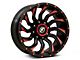 XF Offroad XF-224 Gloss Black Red Milled 6-Lug Wheel; 20x10; -12mm Offset (21-24 Bronco, Excluding Raptor)