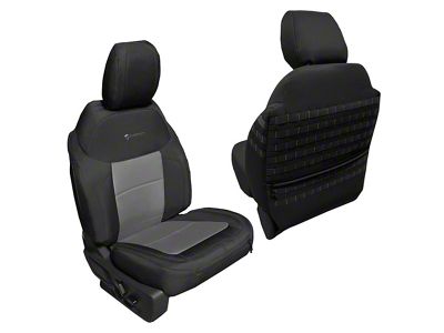 Bartact Tactical Front Seat Covers; Black/ACU Camo (21-24 Bronco)