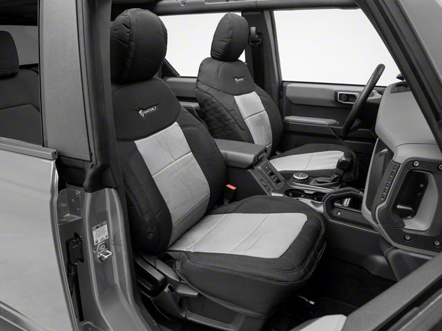 Bartact Tactical Front Seat Covers; Black/Graphite (21-24 Bronco)