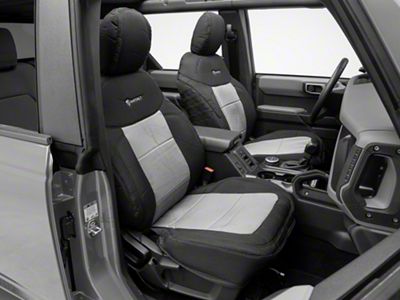 Bartact Tactical Front Seat Covers; Black/Graphite (21-23 Bronco)