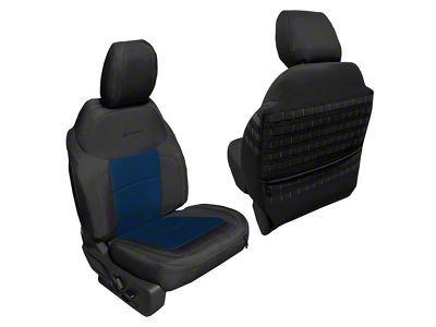 Bartact Tactical Front Seat Covers; Black/Navy (21-23 Bronco)