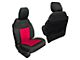 Bartact Tactical Front Seat Covers; Black/Red (21-24 Bronco)