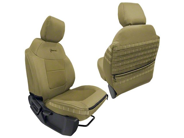 Bartact Tactical Front Seat Covers; Coyote (21-24 Bronco)