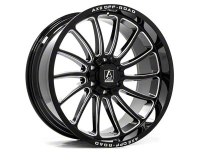Axe Wheels Chronus Gloss Black Milled 6-Lug Wheel; 20x10; -19mm Offset (05-15 Tacoma)