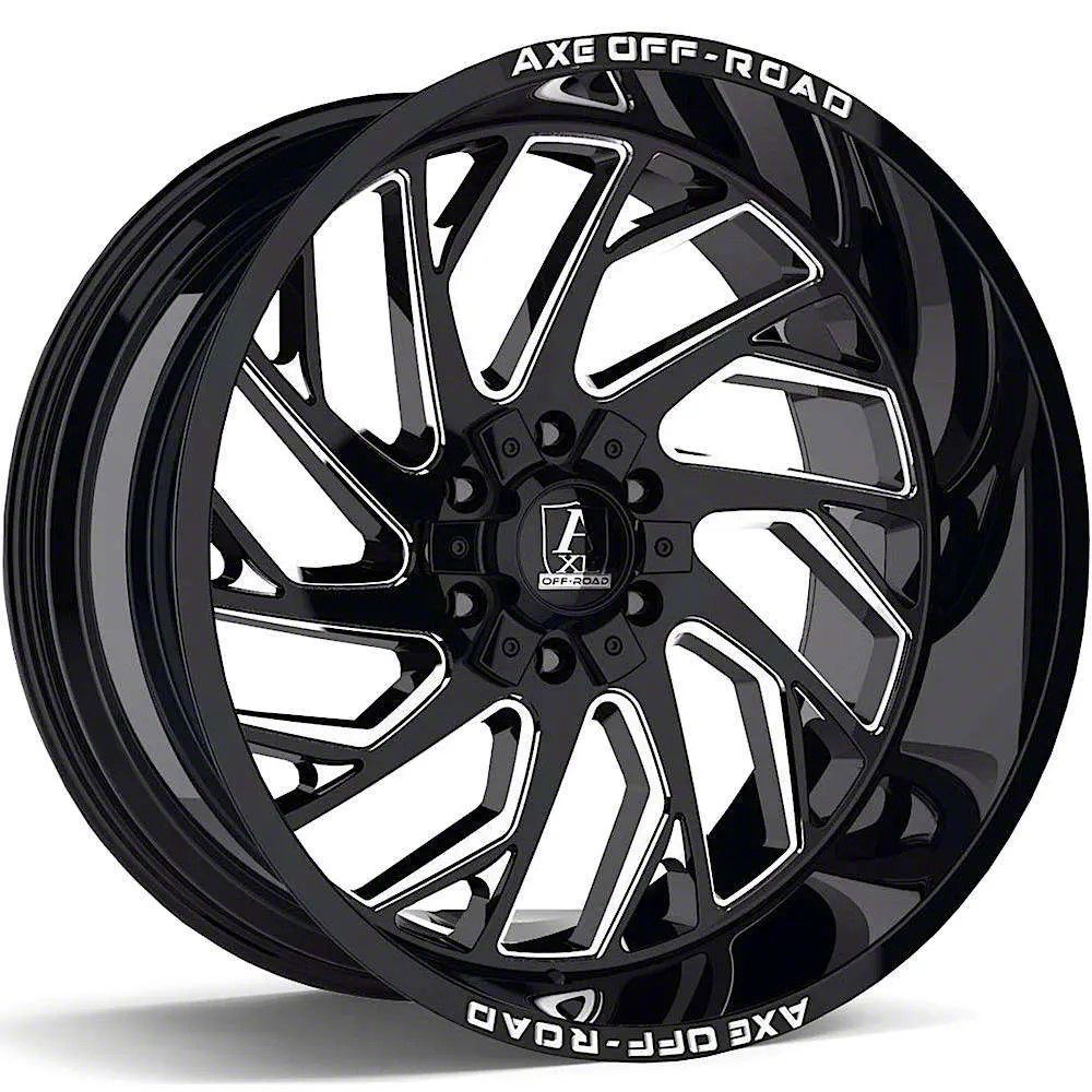 Axe Wheels Tundra Zeus Gloss Black Milled 6-Lug Wheel; 20x10; -19mm ...