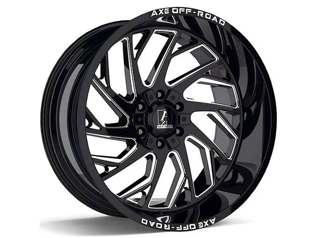 Axe Wheels Zeus Gloss Black Milled 6-Lug Wheel; 20x10; -19mm Offset (22-24 Tundra)