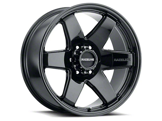 Raceline Addict Gloss Black 6-Lug Wheel; 20x9; 18mm Offset (22-23 Tundra)
