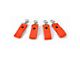 Steinjager Zipper Pull/Key Chain Fob; Orange; 4-Pack
