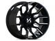 Arkon Off-Road Roosevelt Gloss Black with Milled Edges 6-Lug Wheel; 20x10; -25mm Offset (10-24 4Runner)