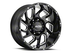 Ultra Carnage Gloss Black Milled 6-Lug Wheel; 20x10; -25mm Offset (19-22 Silverado 1500)