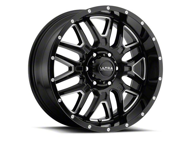 Ultra Wheels Hunter Gloss Black Milled 6-Lug Wheel; 20x9; 18mm Offset (10-24 4Runner)
