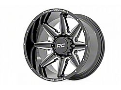 Rough Country One-Piece Series 91 Gloss Black Milled 6-Lug Wheel; 20x12; -44mm Offset (05-15 Tacoma)