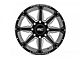 Rough Country 91 Series Gloss Black Milled 6-Lug Wheel; 20x12; -44mm Offset (22-24 Tundra)