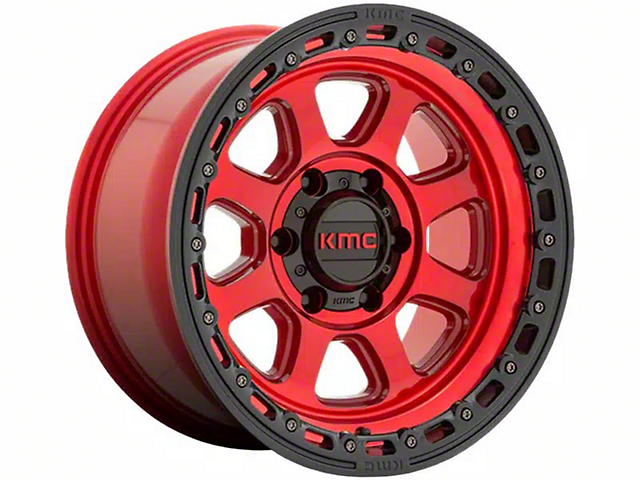 KMC Chase Candy Red with Black Lip 6-Lug Wheel; 20x9; 0mm Offset (22-23 Tundra)