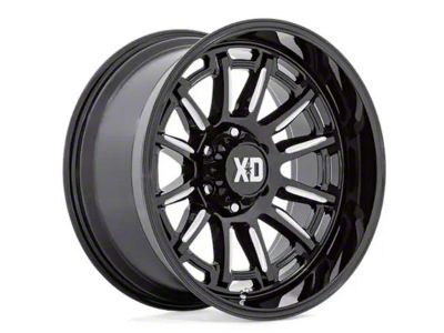 XD Phoenix Gloss Black Milled 6-Lug Wheel; 20x10; -18mm Offset (21-24 Bronco, Excluding Raptor)