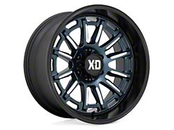 XD Phoenix Metallic Blue Milled with Black Lip 6-Lug Wheel; 20x10; -18mm Offset (14-18 Silverado 1500)