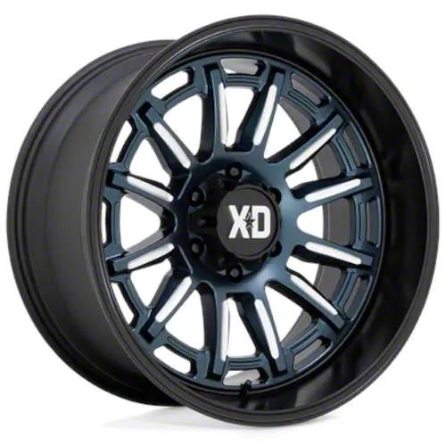 XD Phoenix Metallic Blue Milled with Black Lip 6-Lug Wheel; 20x9; 0mm Offset (22-23 Tundra)