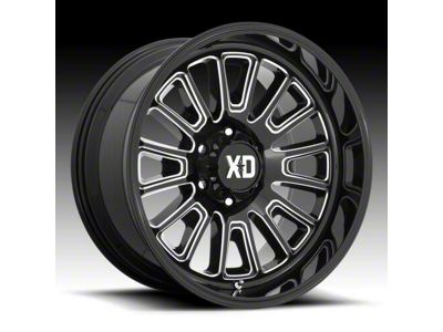 XD Rover Gloss Black Milled 6-Lug Wheel; 22x12; -44mm Offset (16-23 Tacoma)