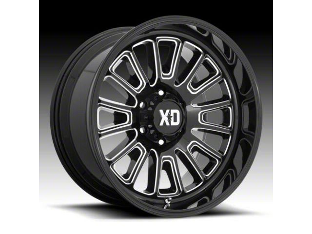 XD Rover Gloss Black Milled 6-Lug Wheel; 22x12; -44mm Offset (22-24 Tundra)