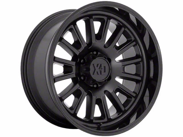 XD Rover Satin Black with Gloss Black Lip 6-Lug Wheel; 22x10; -18mm Offset (22-24 Tundra)