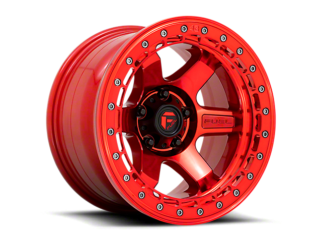 Fuel Wheels Block Beadlock Candy Red 6-Lug Wheel; 17x9; -15mm Offset (10-23 4Runner)
