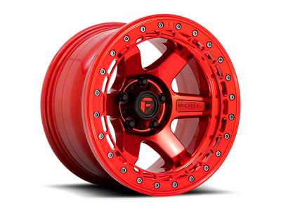 Fuel Wheels Block Beadlock Candy Red 6-Lug Wheel; 17x9; -15mm Offset (16-23 Tacoma)