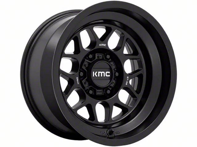 KMC Terra Satin Black 6-Lug Wheel; 17x8.5; 0mm Offset (10-24 4Runner)