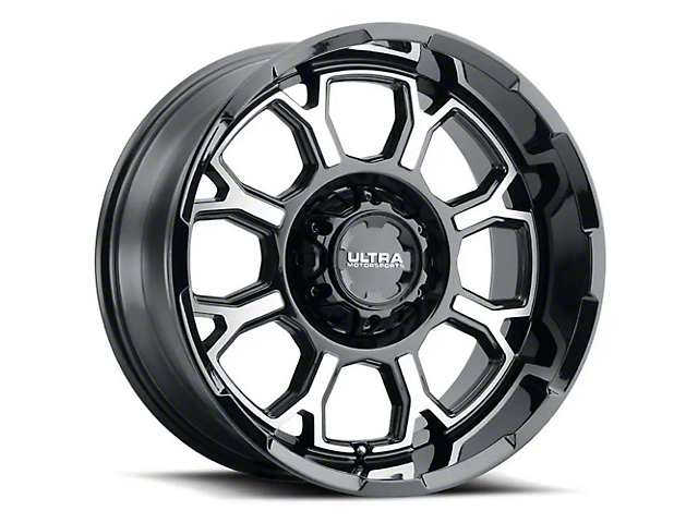 Ultra Wheels Commander Gloss Black Machined 6-Lug Wheel; 18x9; 1mm Offset (22-23 Tundra)