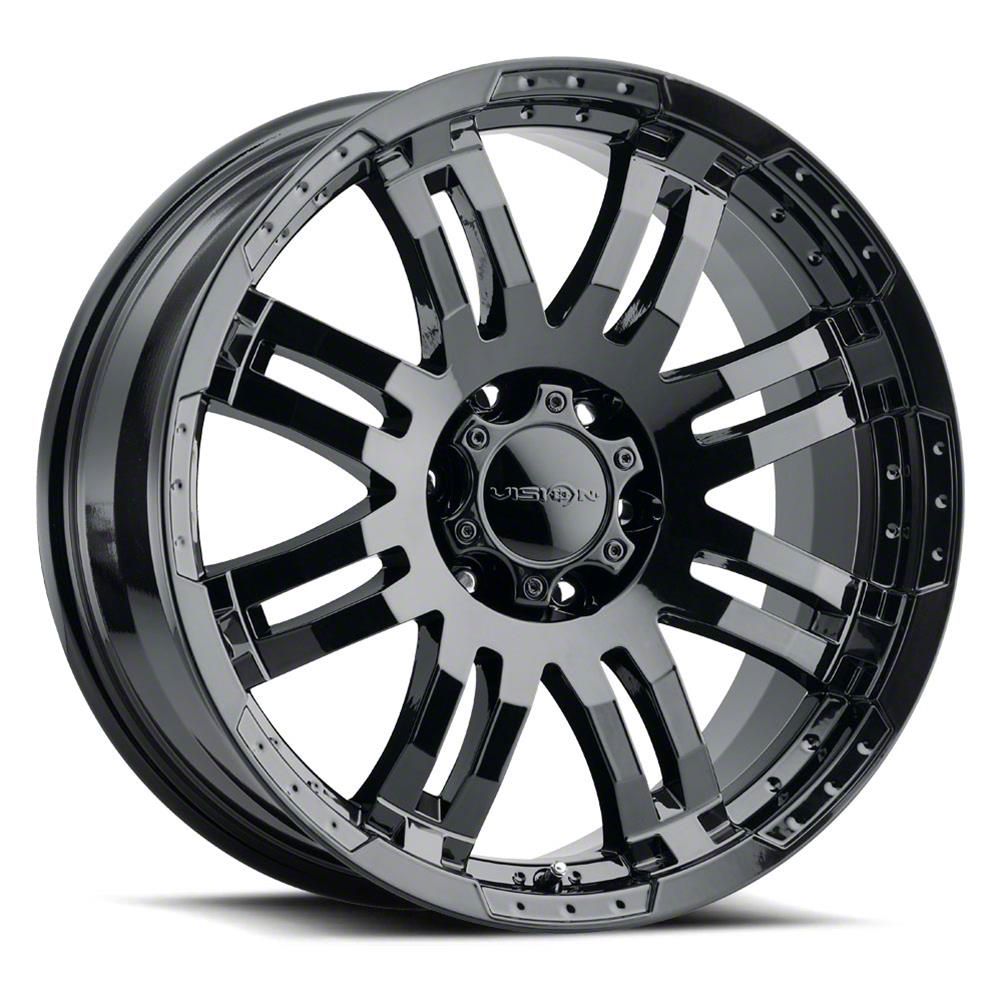 Vision Off-Road Tacoma 375 Warrior Gloss Black 6-Lug Wheel; 18x8.5 ...