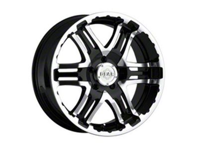 Gear Off-Road Double Pump Gloss Black Machined 6-Lug Wheel; 18x9; 10mm Offset (10-24 4Runner)