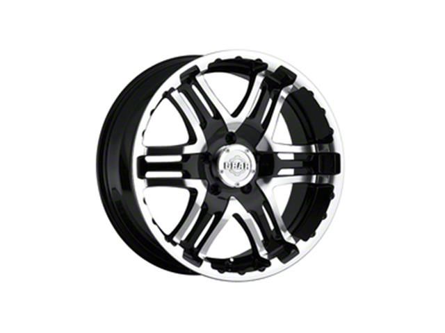 Gear Off-Road Double Pump Gloss Black Machined 6-Lug Wheel; 18x9; 10mm Offset (10-24 4Runner)