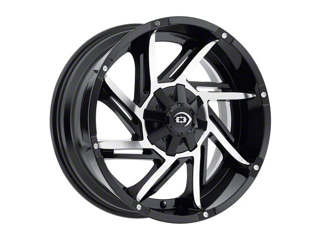 Vision Off-Road Prowler Gloss Black Machined 6-Lug Wheel; 17x9; 12mm Offset (21-24 Bronco, Excluding Raptor)