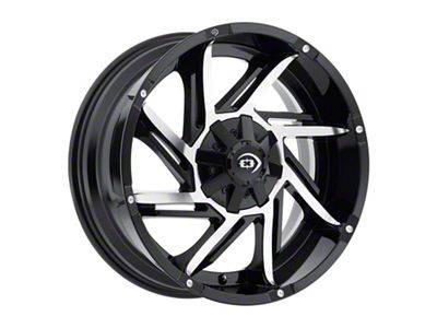 Vision Off-Road Prowler Gloss Black Machined 6-Lug Wheel; 17x9; -12mm Offset (10-24 4Runner)