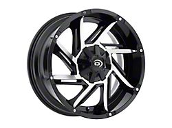 Vision Off-Road Prowler Gloss Black Machined 6-Lug Wheel; 17x9; -12mm Offset (16-23 Tacoma)