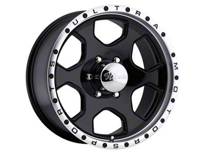 Ultra Wheels Rogue Gloss Black Machined 6-Lug Wheel; 17x8; 10mm Offset (16-23 Tacoma)
