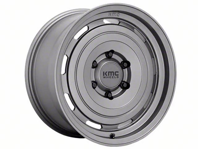 KMC Roswell Matte Anthracite 6-Lug Wheel; 17x8.5; 18mm Offset (05-15 Tacoma)