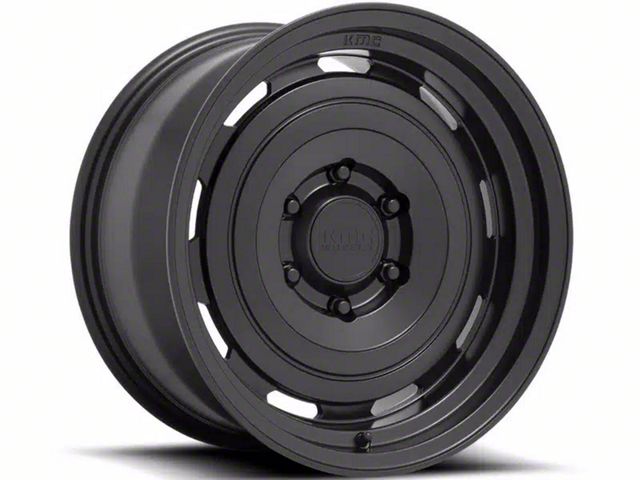 KMC Roswell Satin Black 6-Lug Wheel; 17x8.5; 18mm Offset (21-24 Bronco, Excluding Raptor)