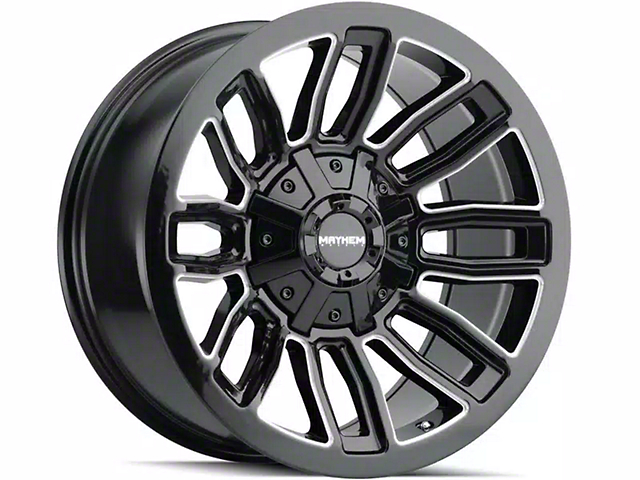 Mayhem Wheels Decoy Gloss Black Milled 6-Lug Wheel; 20x9; 11mm Offset (19-23 Silverado 1500)