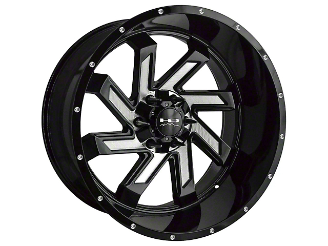 HD Off-Road Wheels SAW Gloss Black Milled 6-Lug Wheel; 20x9; 0mm Offset (22-23 Tundra)