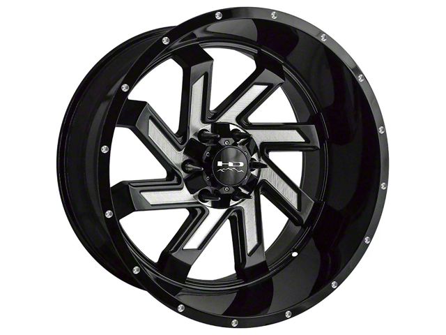 HD Off-Road Wheels SAW Gloss Black Milled 6-Lug Wheel; 20x9; 0mm Offset (22-24 Tundra)