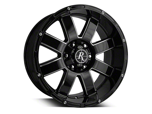 HD Off-Road Wheels 8 Point Gloss Black Milled 6-Lug Wheel; 20x9; 0mm Offset (22-23 Tundra)