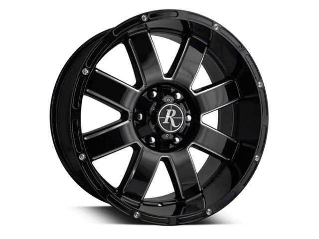 HD Off-Road Wheels 8 Point Gloss Black Milled 6-Lug Wheel; 20x9; 0mm Offset (22-24 Tundra)