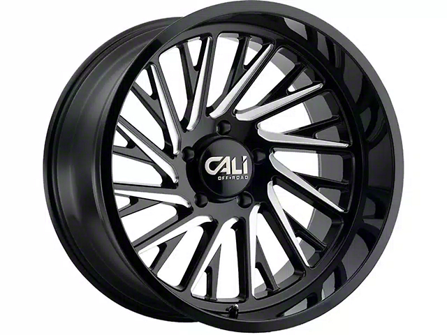 Cali Off-Road Purge Gloss Black Milled 6-Lug Wheel; 20x10; -25mm Offset (19-23 Silverado 1500)