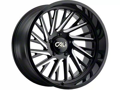 Cali Off-Road Purge Gloss Black Milled 6-Lug Wheel; 20x10; -25mm Offset (21-24 Bronco, Excluding Raptor)