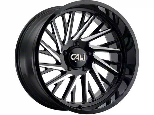 Cali Off-Road Purge Gloss Black Milled 6-Lug Wheel; 20x12; -51mm Offset (21-24 Bronco, Excluding Raptor)