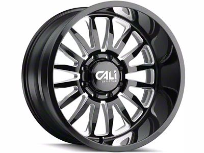 Cali Off-Road Summit Gloss Black Milled 6-Lug Wheel; 20x9; 0mm Offset (10-24 4Runner)