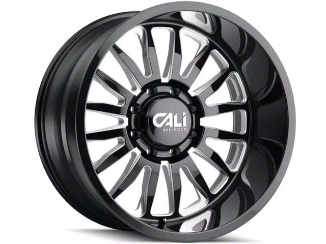 Cali Off-Road Summit Gloss Black Milled 6-Lug Wheel; 20x10; -25mm Offset (05-15 Tacoma)