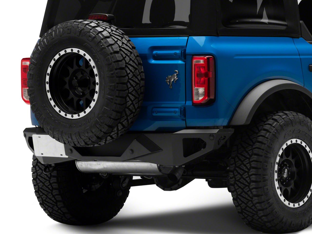 Fab Fours Bronco Vengeance Rear Bumper; Matte Black FB21-E5251-1 (21-23 ...